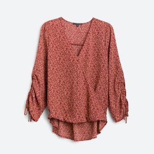 WEST KEI Allan Ruched Tie Sleeve Blouse